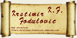 Krstimir Fodulović vizit kartica